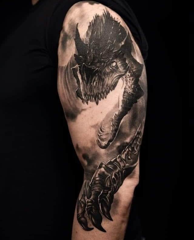 witcher full arm tattoo