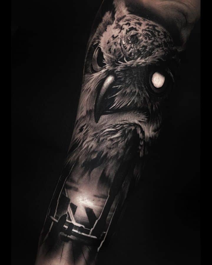 Tyrell Owl Tattoo  Tattoo design  Tyrell Owl chest piece   Flickr