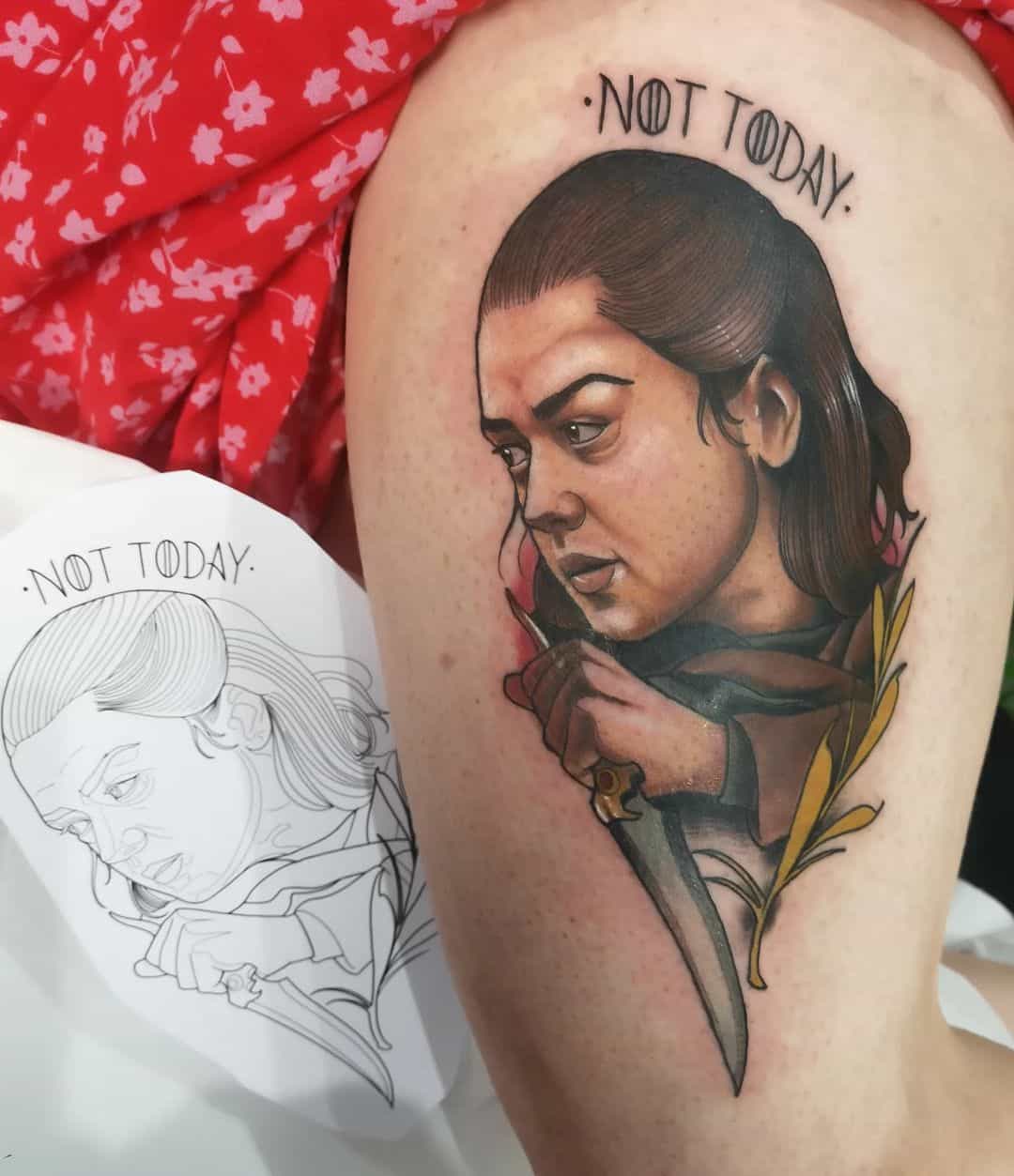 Not today | Game of thrones tattoo, Gaming tattoo, Tattoo designs