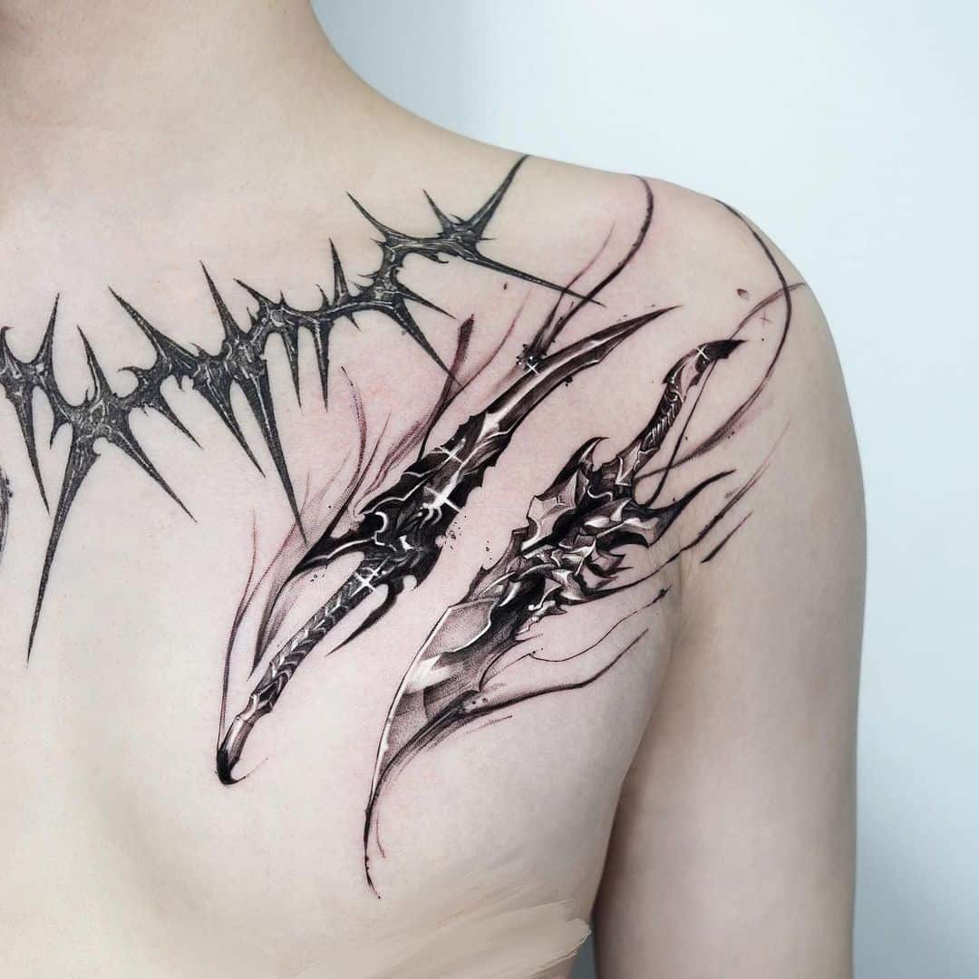 20 Striking Dagger Tattoos - Body Artifact 20 Striking Dagger Tattoos