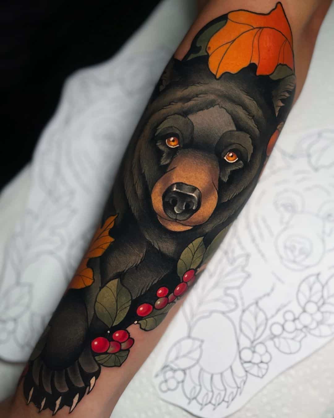 Big Bear Temporary Tattoo elenas Art - Etsy Denmark