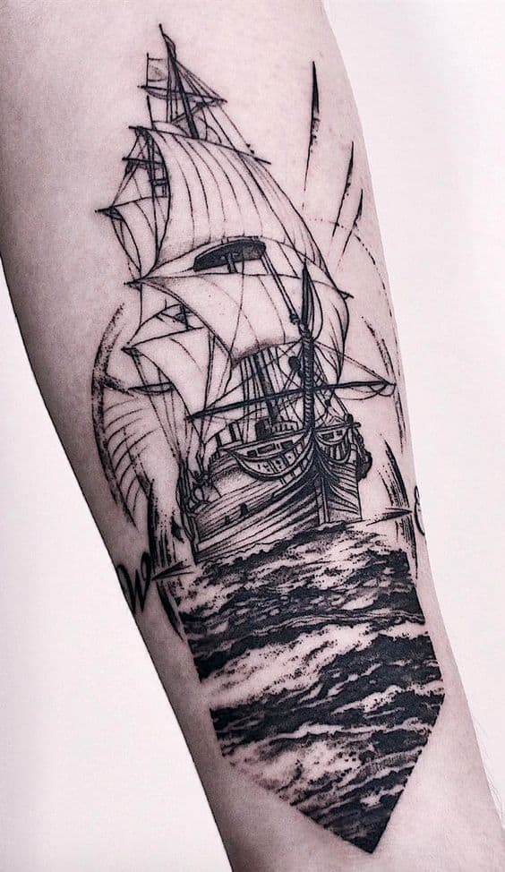 Aggregate 97 about ship tattoo design latest  indaotaonec