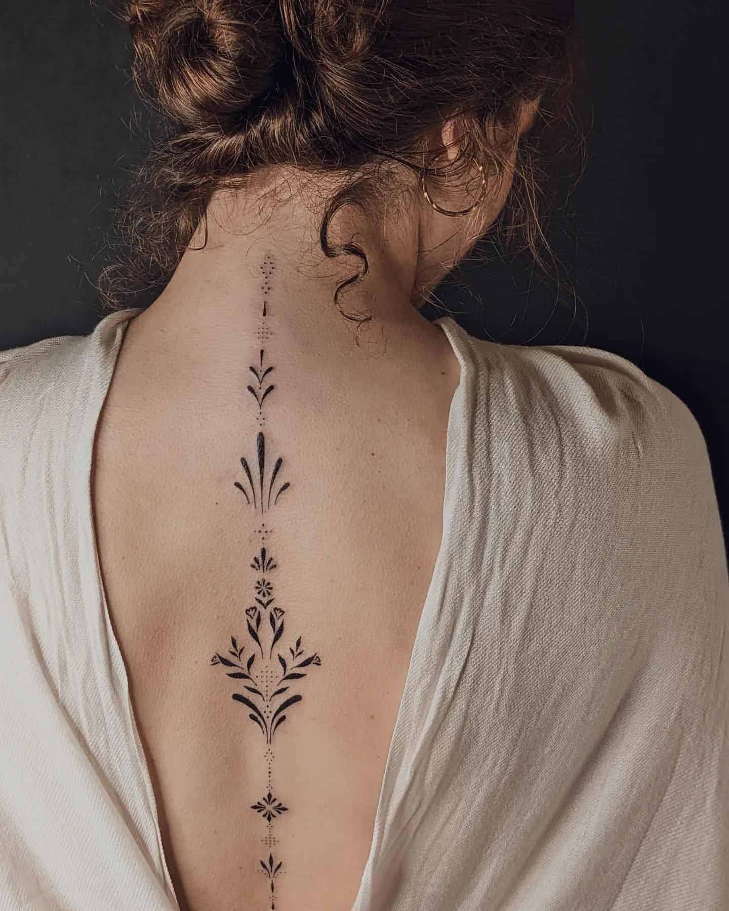 Dainty Spine Tattoo Ideas Orangetattooshop
