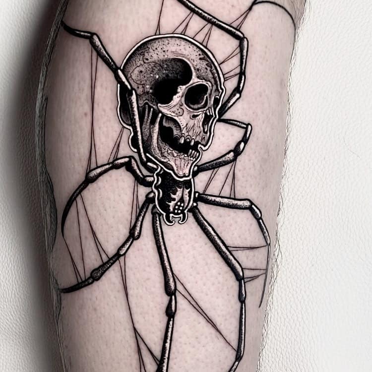 Spider hand tattoo | Hand tattoos, Fingerprint tattoos, Spider tattoo