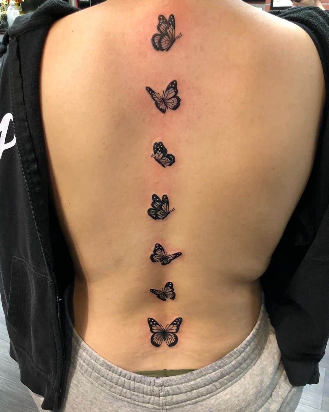 Top 80 spine butterfly tattoos super hot  incdgdbentre
