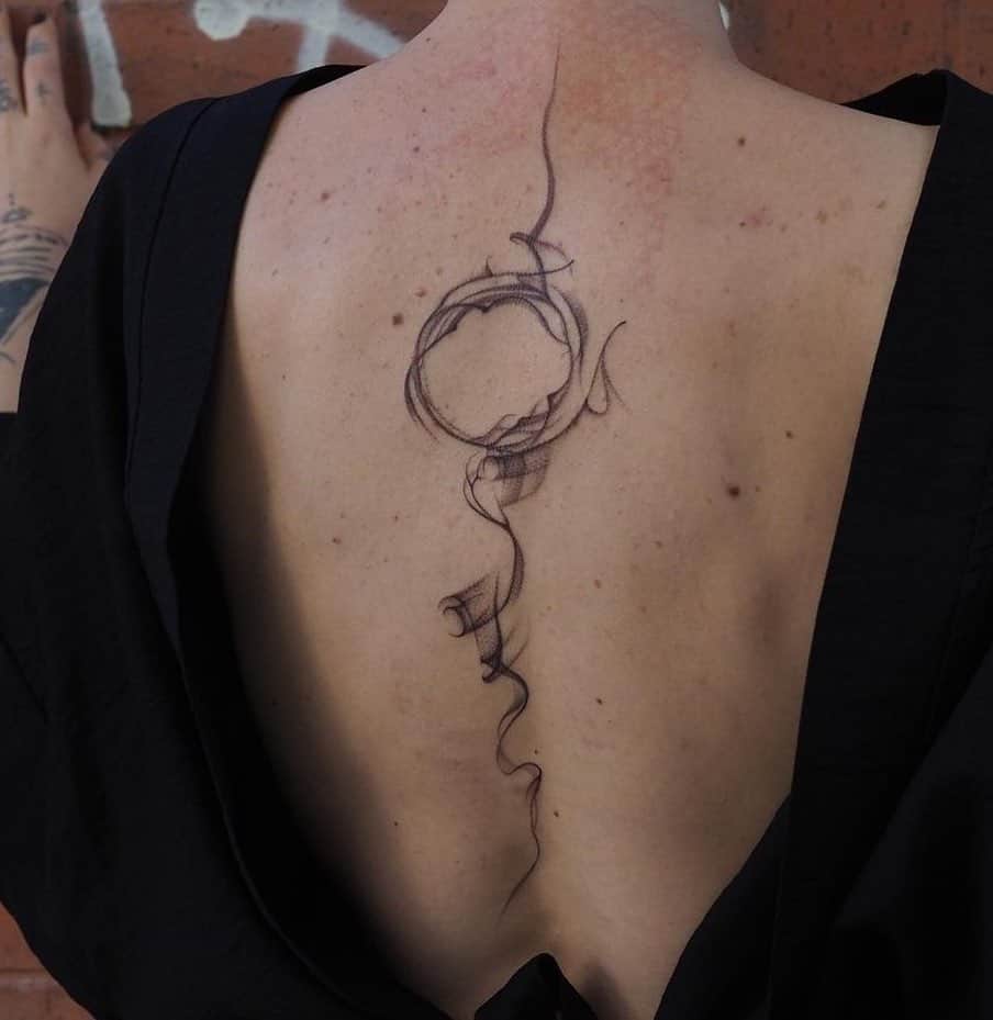 tattoo | Intimate tattoos, Spine tattoos for women, Writing tattoos
