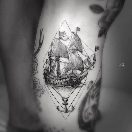 30 Incredible Ship Tattoos For Your Next Adventure