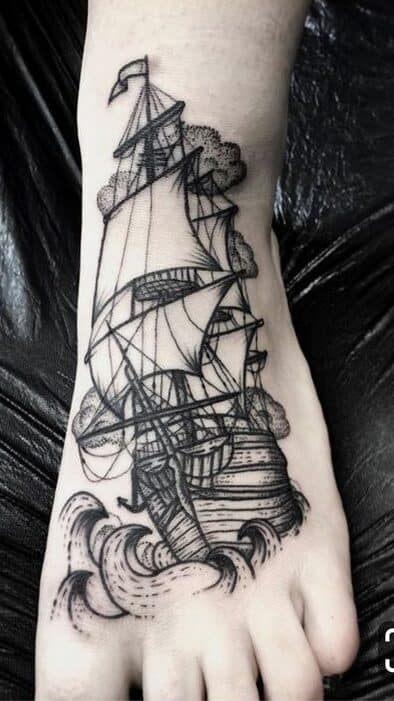 30 Incredible Ship Tattoos For Your Next Adventure