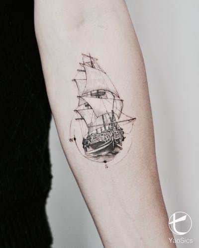 30 Incredible Ship Tattoos For Your Next Adventure