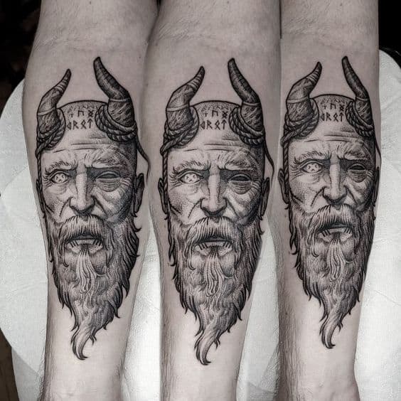 Odin the God of War.. What do you fight?? Conquer your fears!! Get a large  scale piece tattoo… You are stronger than you…