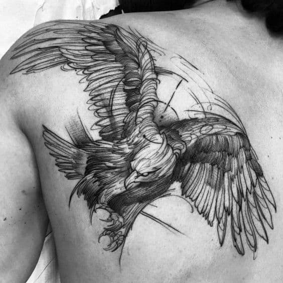 eagle tattoo back