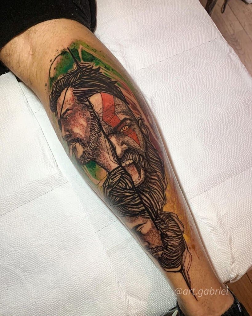 Kratos God Of War Tattoo Picture