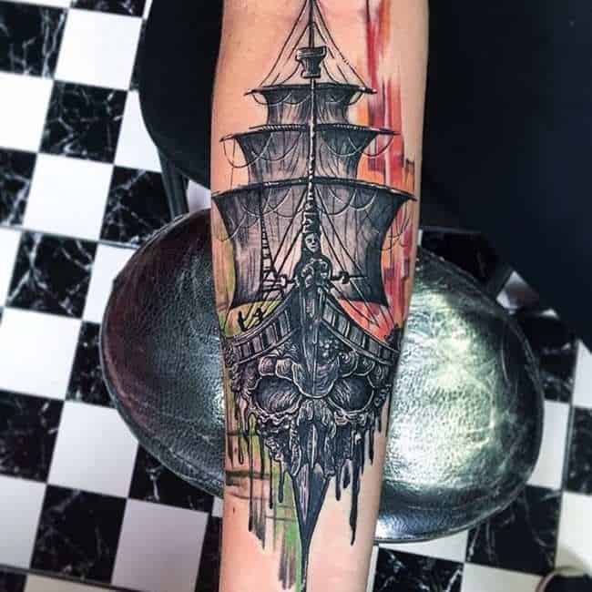 30 Incredible Ship Tattoos For Your Next Adventure