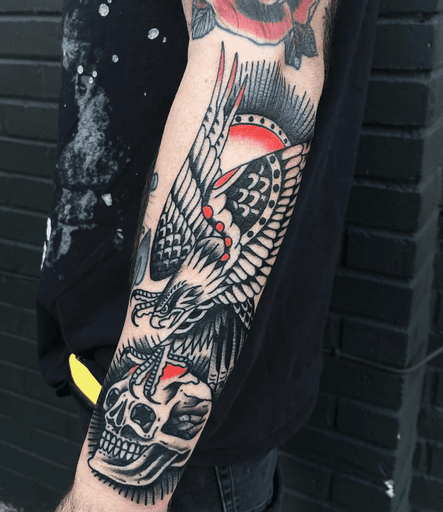 Eagle forearm tattoo | Eagle tattoo, Tattoos, Forearm tattoo