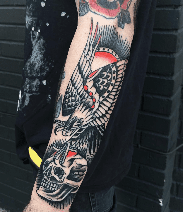 eagle forearm tattoo