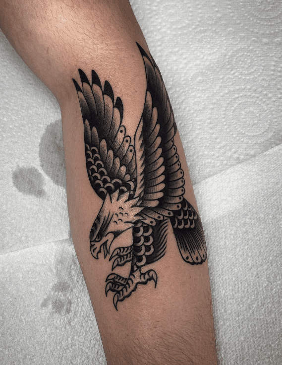 Traditional eagle by Kane Gordon, Smith Tattoo Parlour in Brooklyn :  r/traditionaltattoos