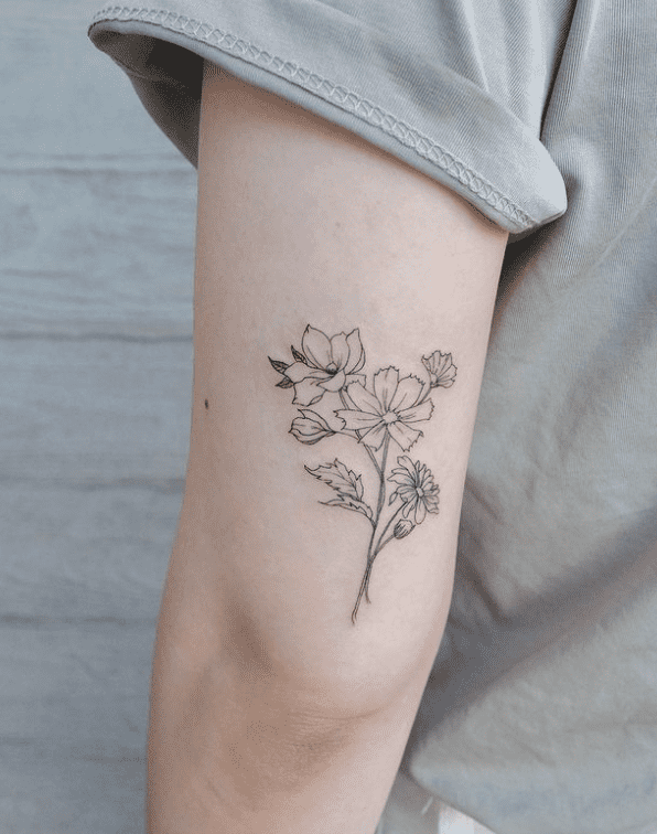 Daisy Temporary Tattoo by Lena Fedchenko set of 3 - Etsy