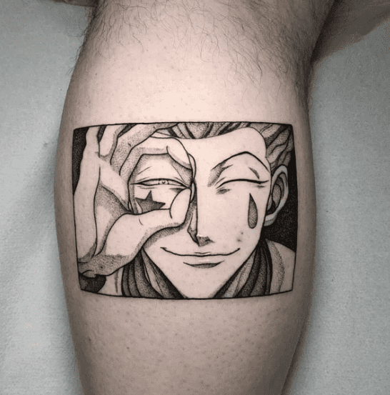 CHROLLO LUCILFER • Stoked to add a Chrollo on the opposite forearm of the  Hisoka I did recently 🕷️ Thanks to @lilygotcake for... | Instagram