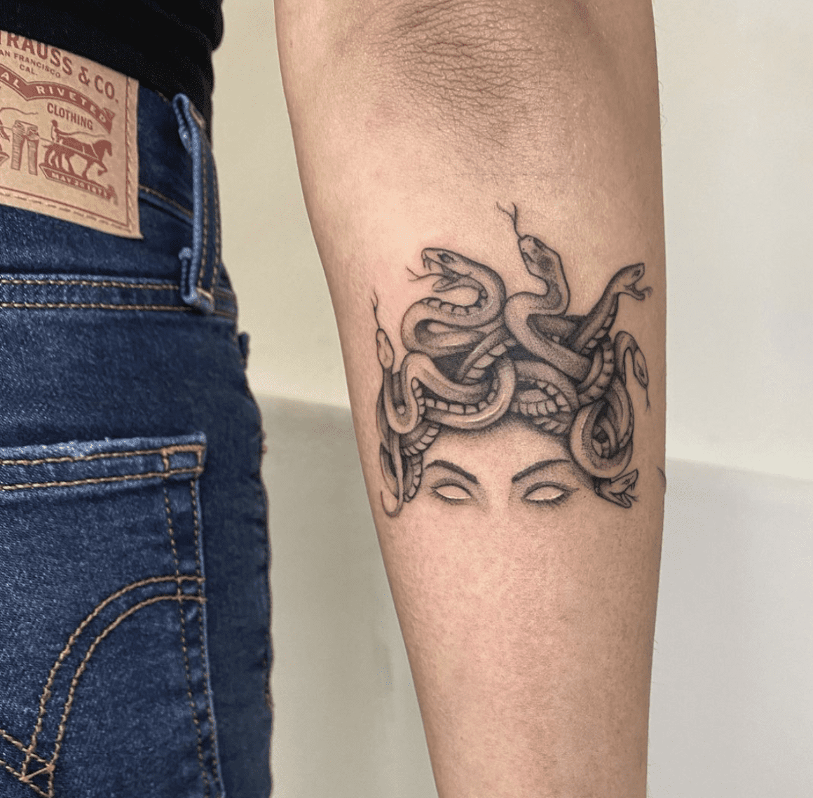 Medusa tattoo idea #smalltattoos #littletattoos #finelinetattoo #viral... |  TikTok