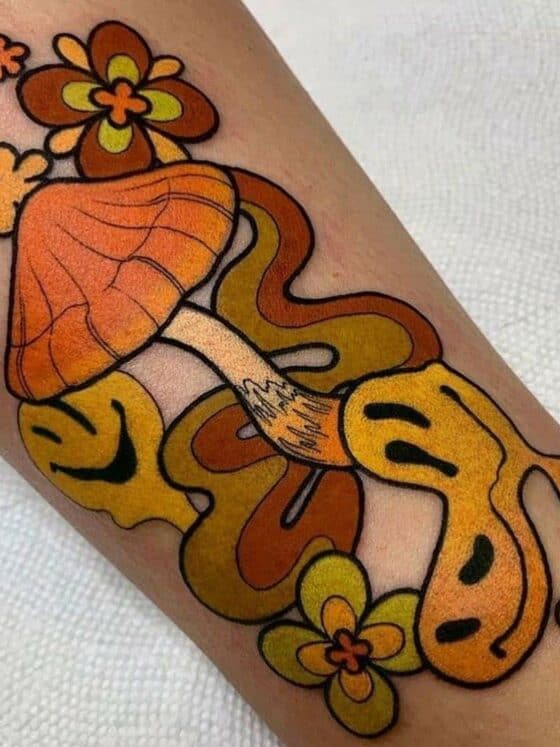 25 Wild And Wonderful Mushroom Tattoos 6 mushroom tattoo