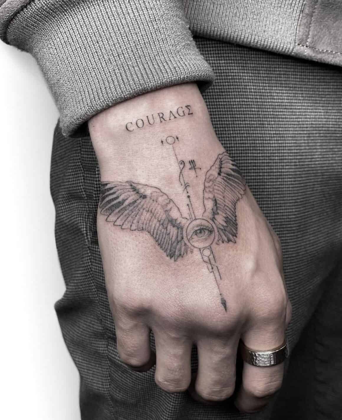 simple hand tattoos for men