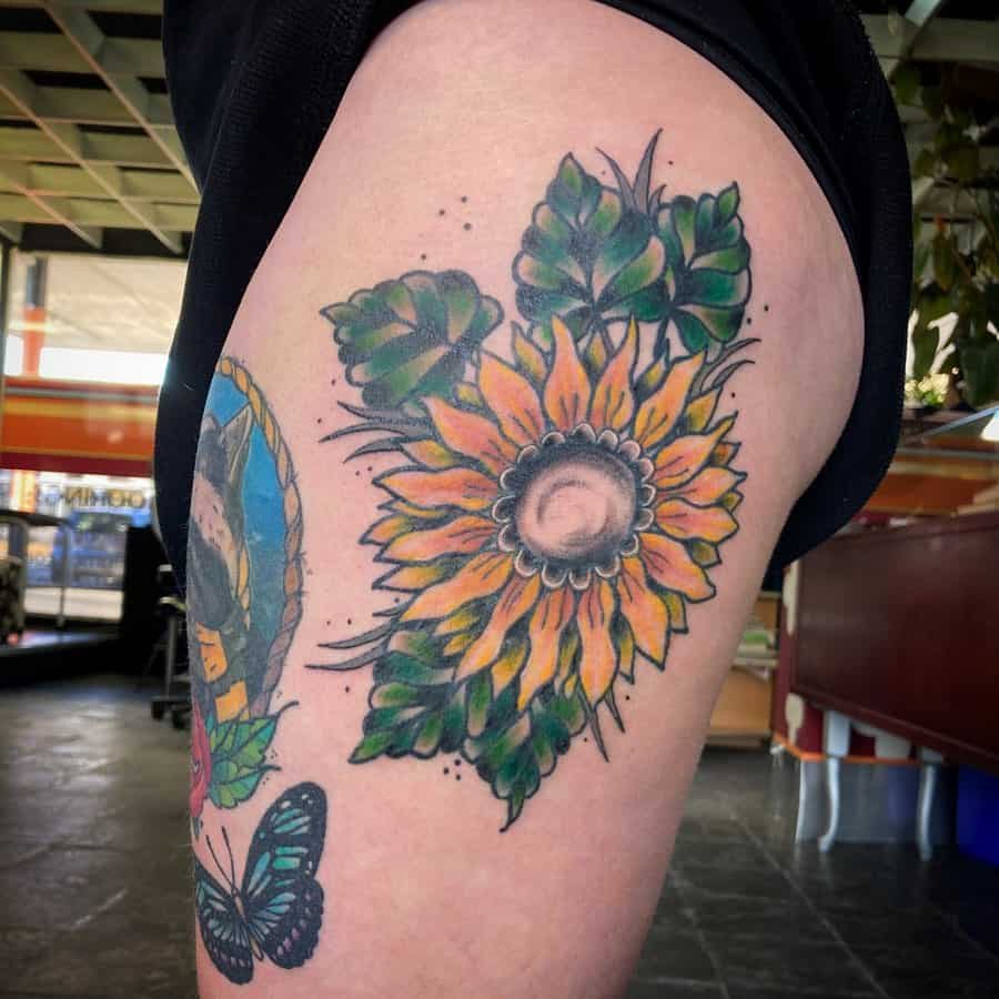 Blossoming Sunflower Temporary Tattoo – Simply Inked