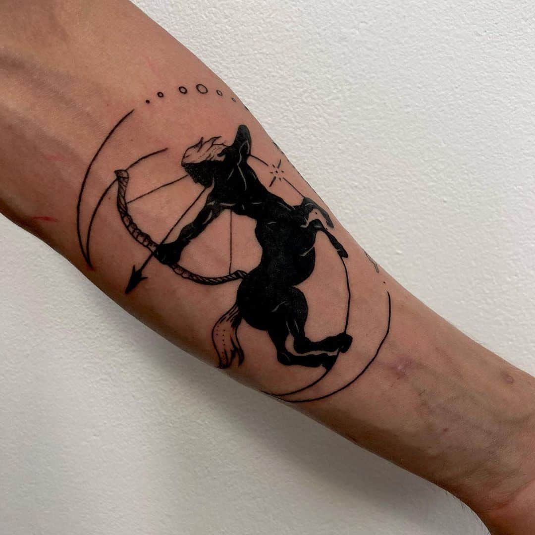 Zodiac Sign Sagittarius. Tattoo Design Stock Vector - Illustration of  mythology, month: 21812702