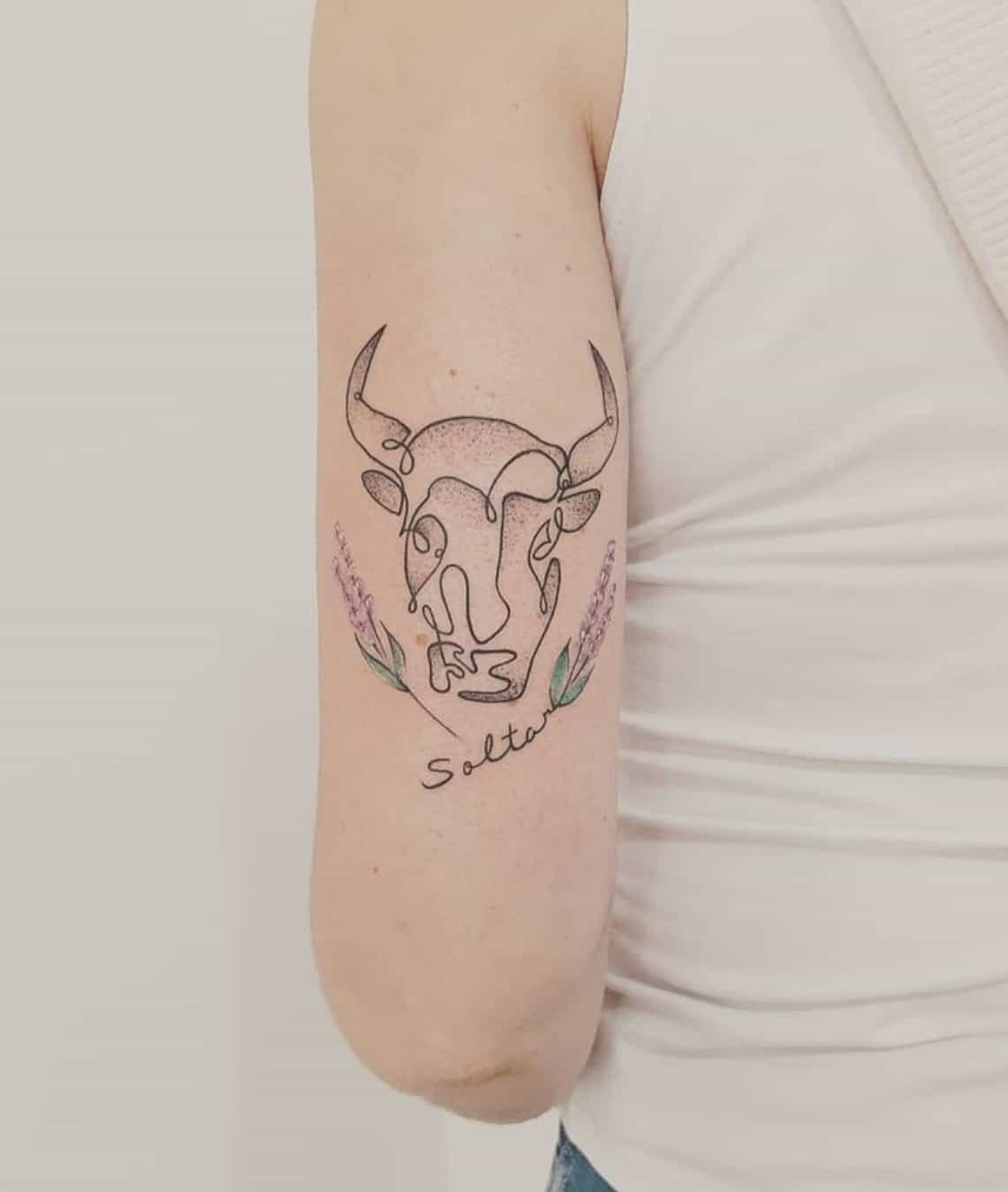 feminine bull tattoos