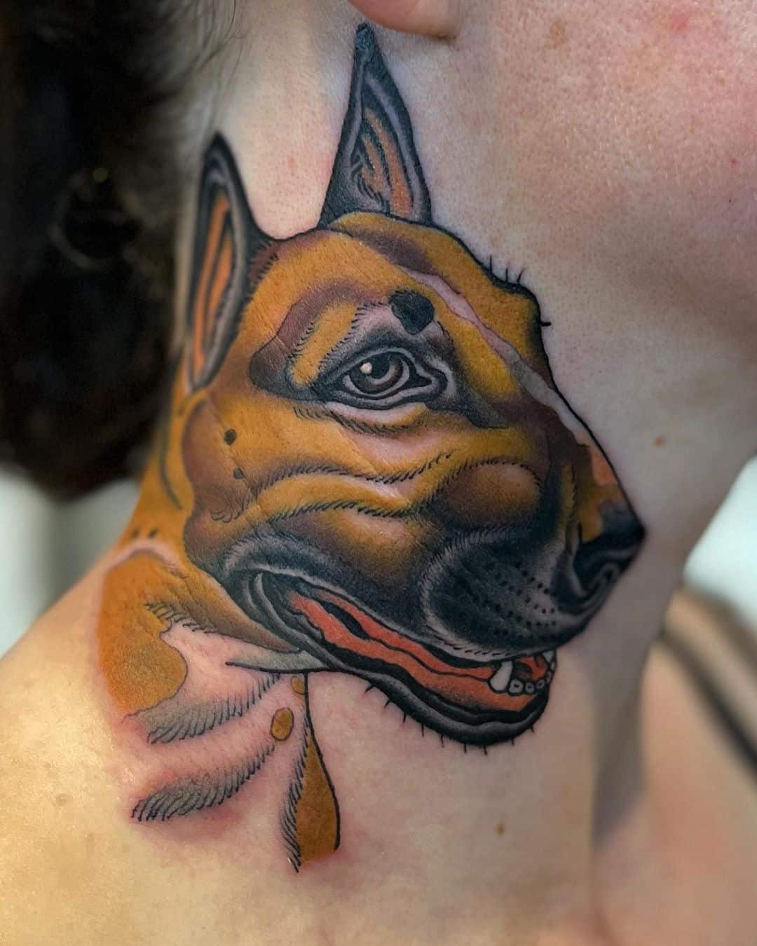 Back of neck tiger tattoo | Back of neck tattoo, Tattoos, Neck tattoo