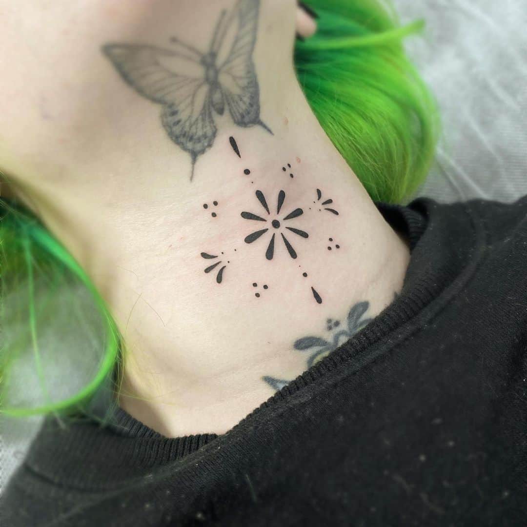 Cherry Blossom Neck Tattoo by tattooman238 on DeviantArt