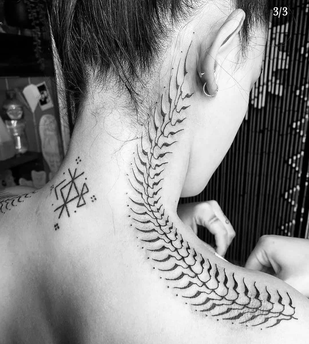 Cyberpunk neck tattoo | CYBER TECHWEAR®
