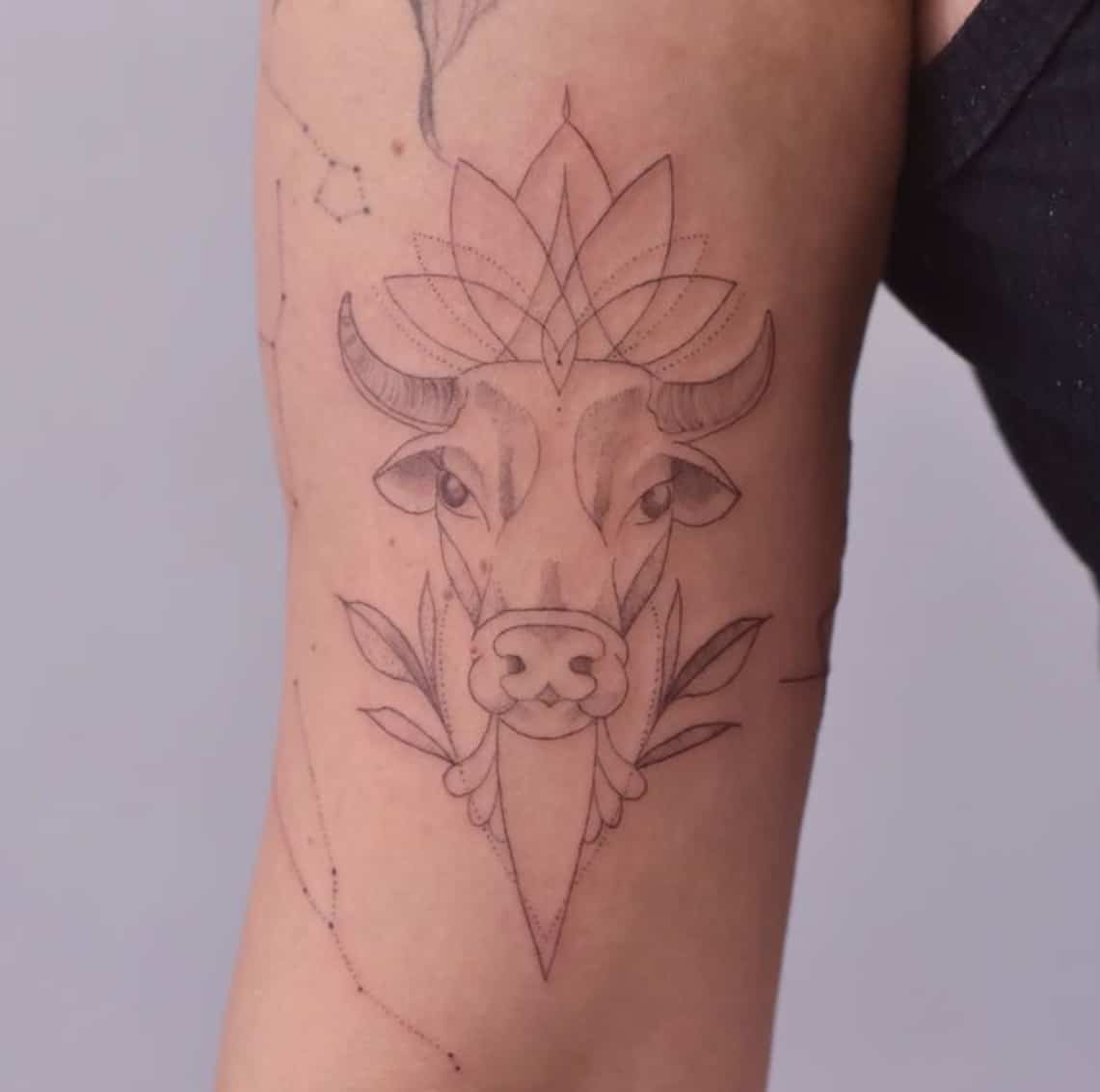 Bull Skull Temporary Tattoo set of 3 - Etsy