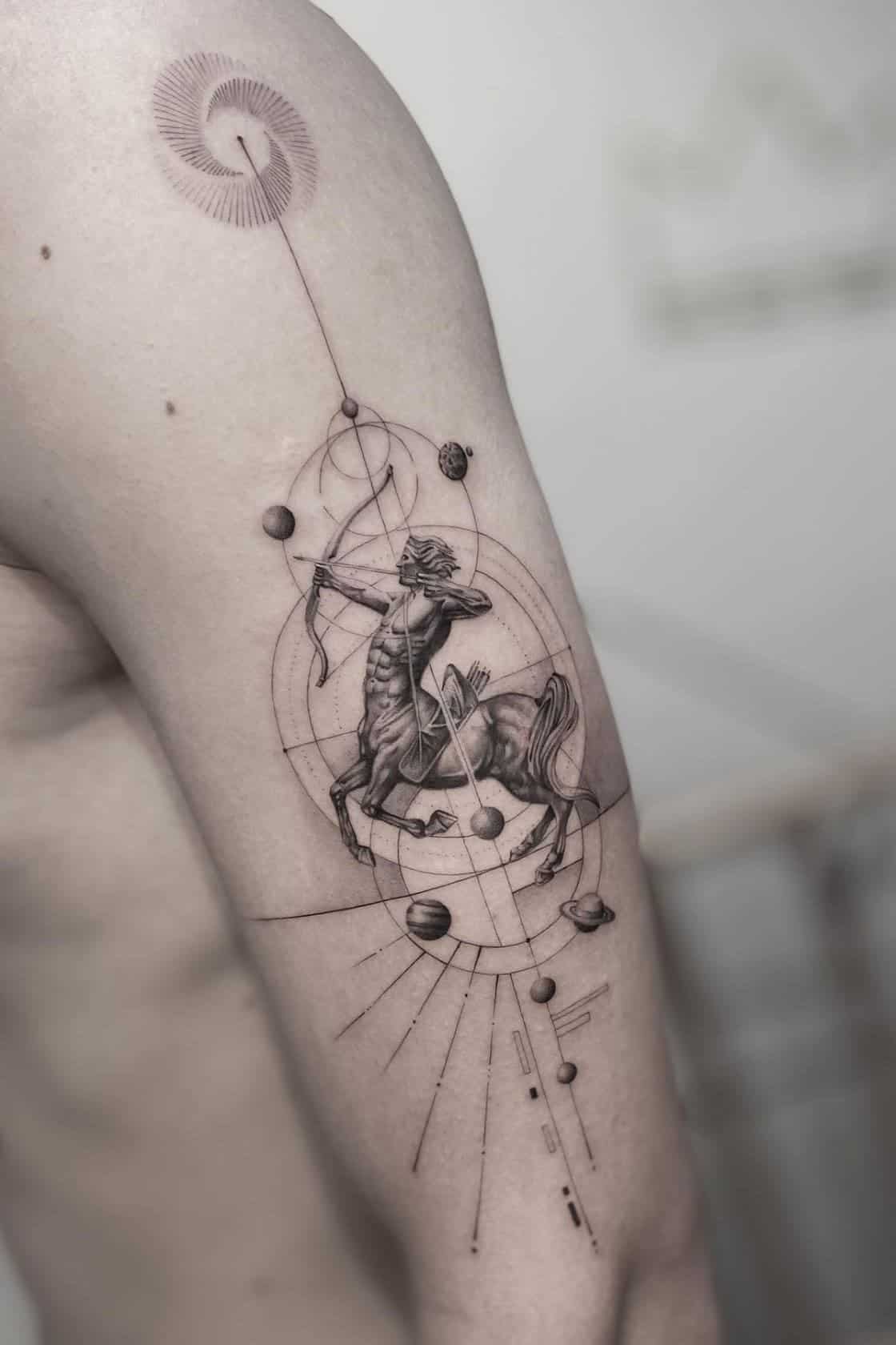 Applauding this captivating #Centaur #Tattoo while pondering the potential  for fuel economy! Dreaming of a world where a centaur's lower ... |  Instagram