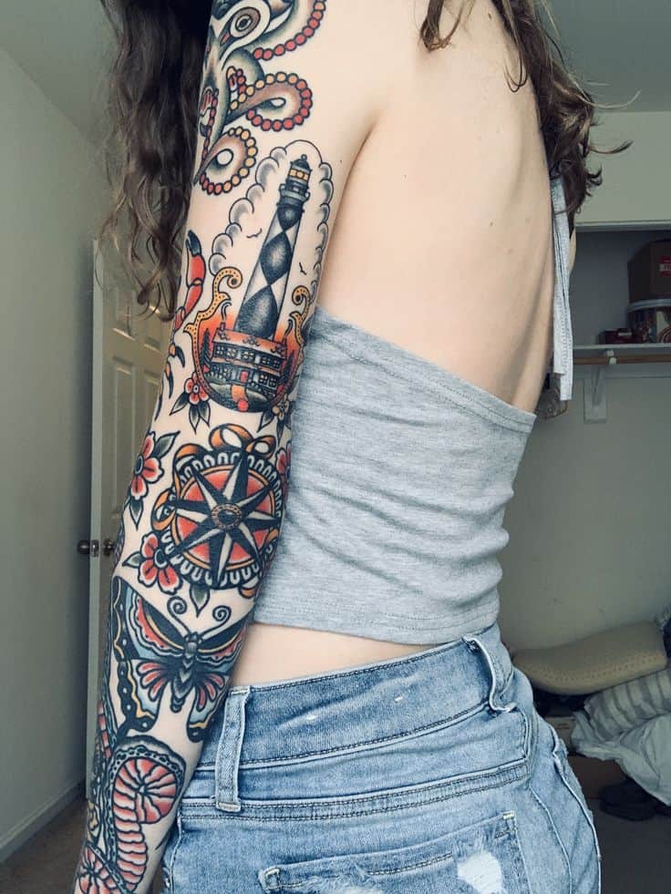 Getting super close to wrapping up this patchwork sleeve, just the wrist  left for the most part. Thank you Scott! Dm me too book a tattoo... |  Instagram