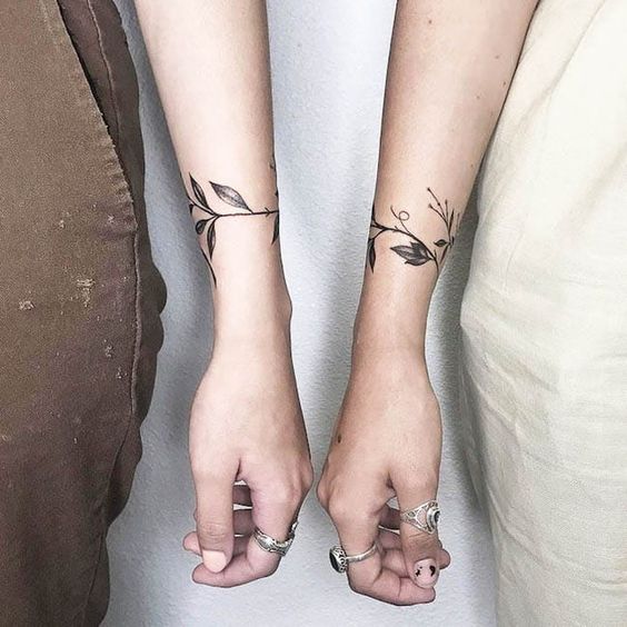 Best Friend Flower Tattoos