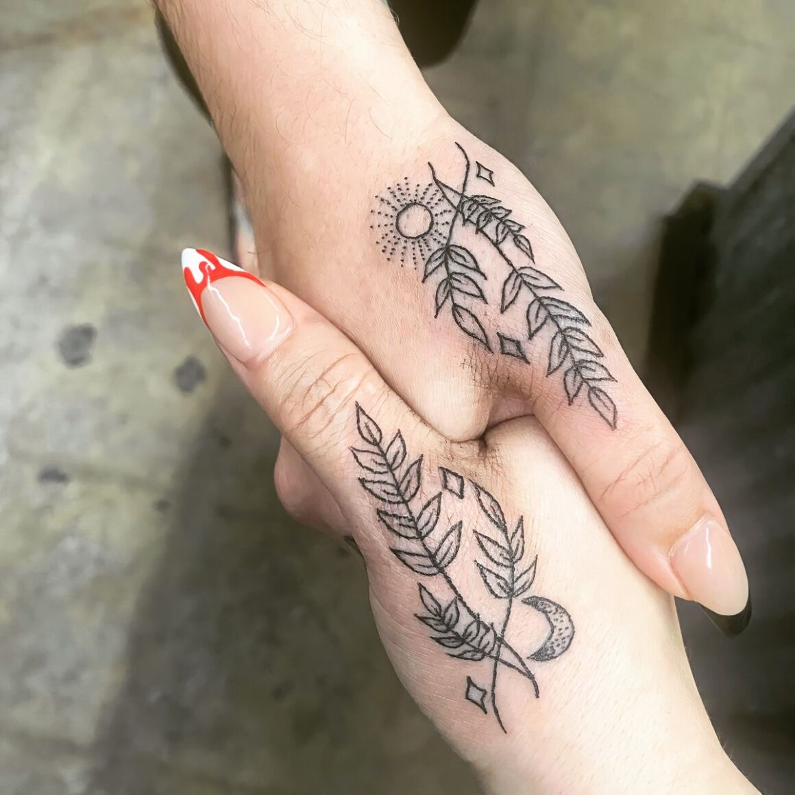 Best Friend Flower Tattoos