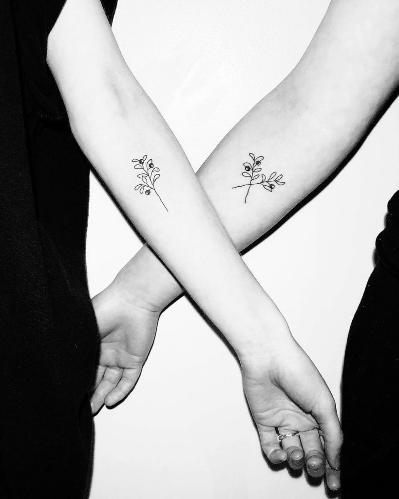 Best Friend Flower Tattoos