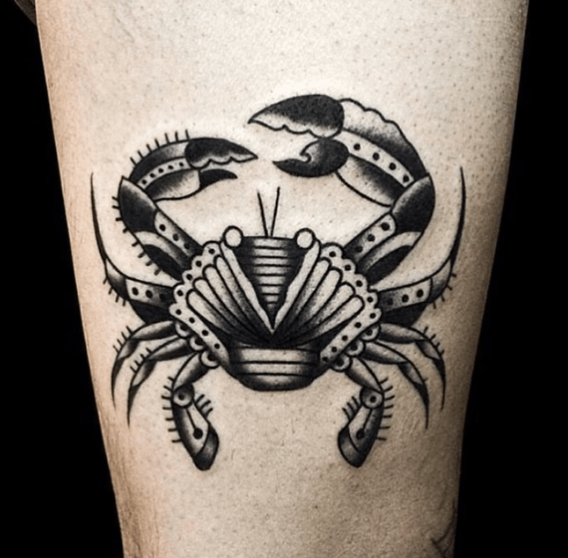 This mandala crab tattoo has an extra meaning as a symbol of the star sign  Cancer | Ratta Tattoo