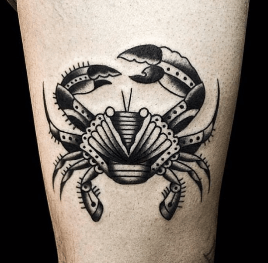 old gold crab by Jonathan Montalvo: TattooNOW