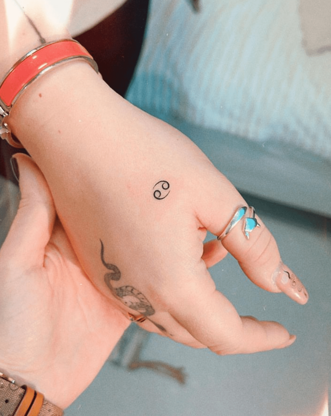 small cancer zodiac tattoo design - Design of TattoosDesign of Tattoos