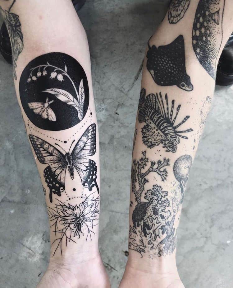 11 Eyecatching Patchwork Tattoos Inspiration  Ideas