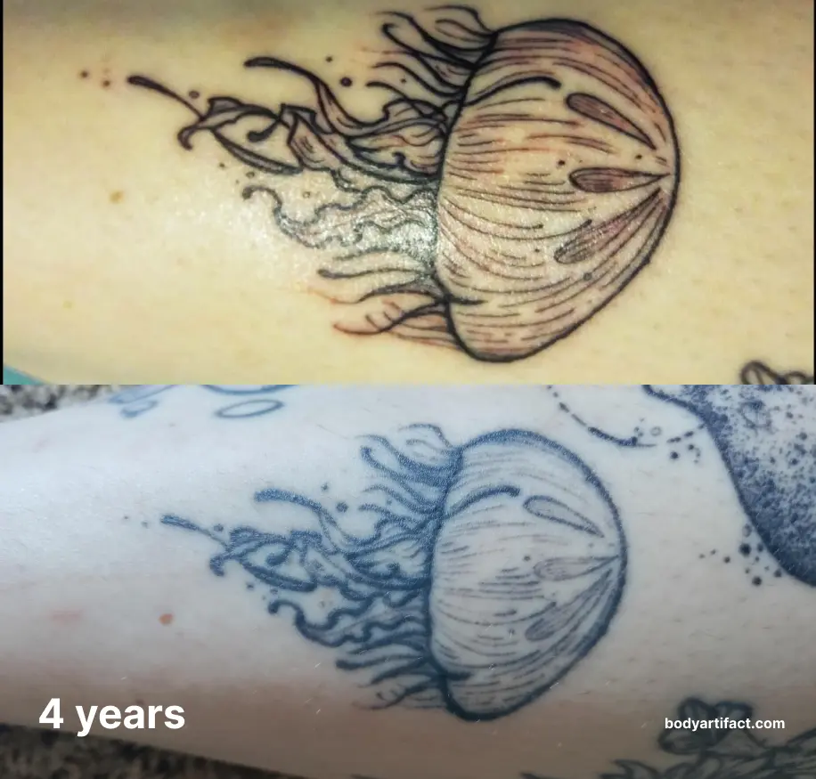 What Do Aged Fine Line Tattoos Look Like?