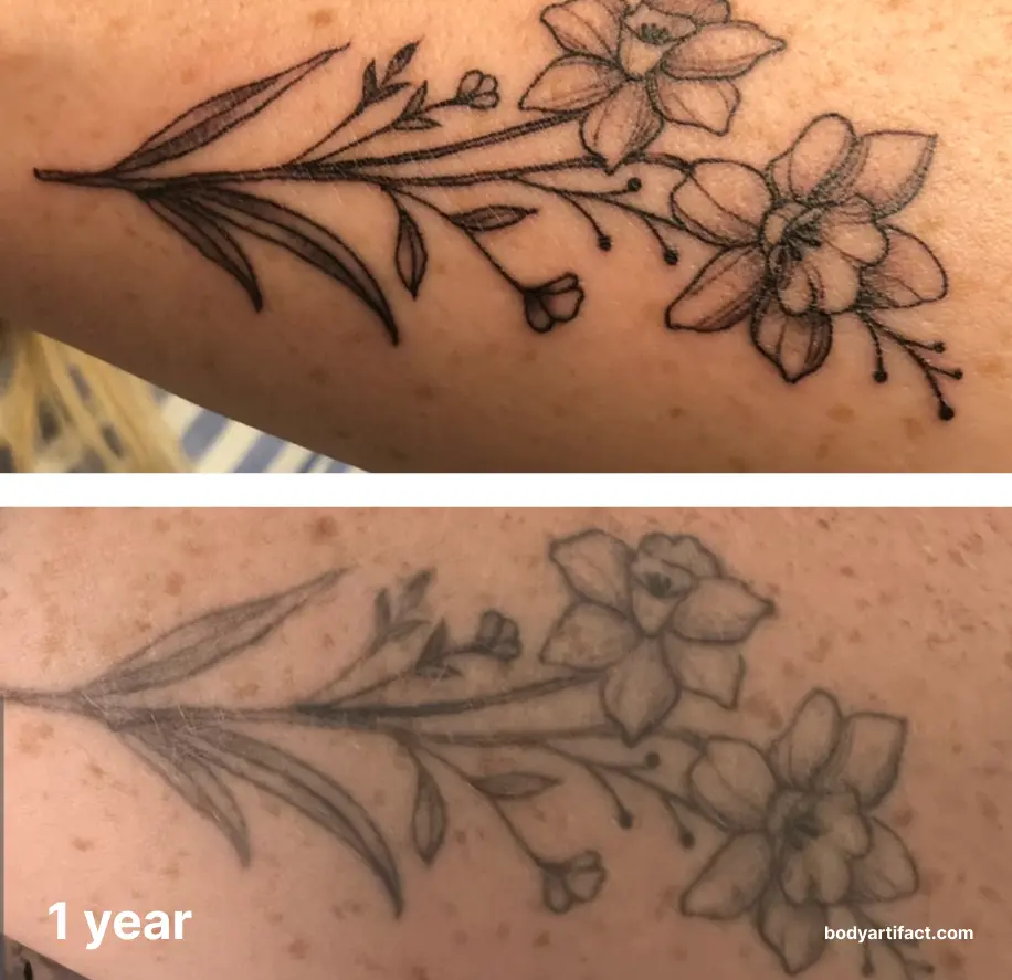 Aged Fine Line Tattoos