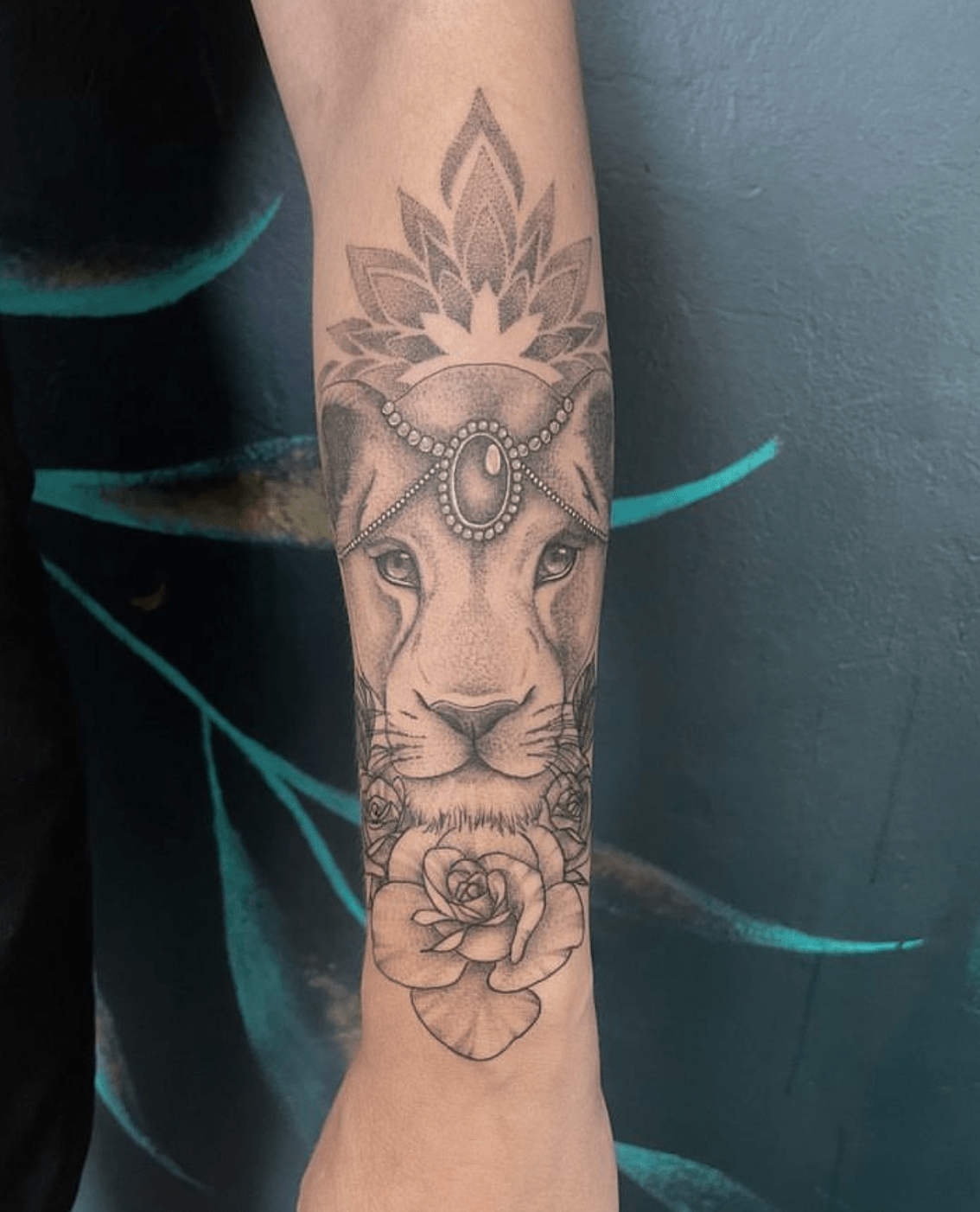 Lioness Crown Tattoo - Ace Tattoo