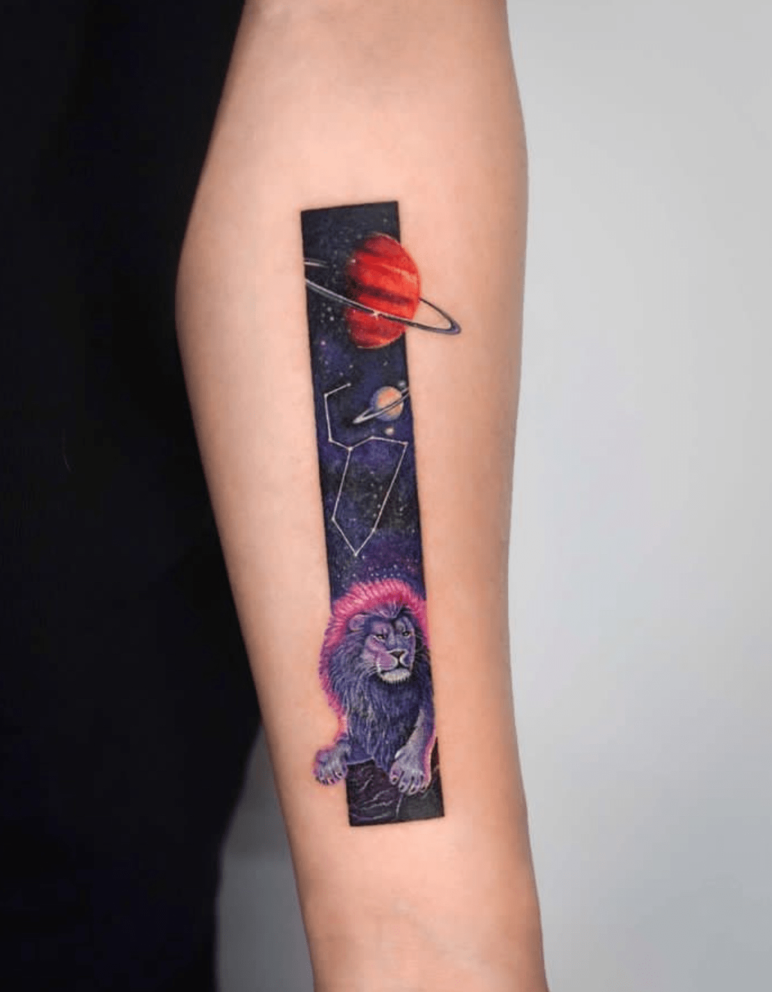 Buy Leo Constellation Tattoo Flower Tattoo Design Online in India - Etsy