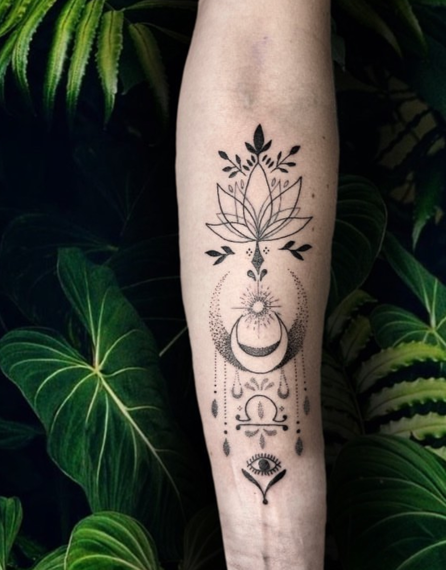 Tatto symbol of Libra, Capricorn and Aries - Tattoo Design - Sticker |  TeePublic