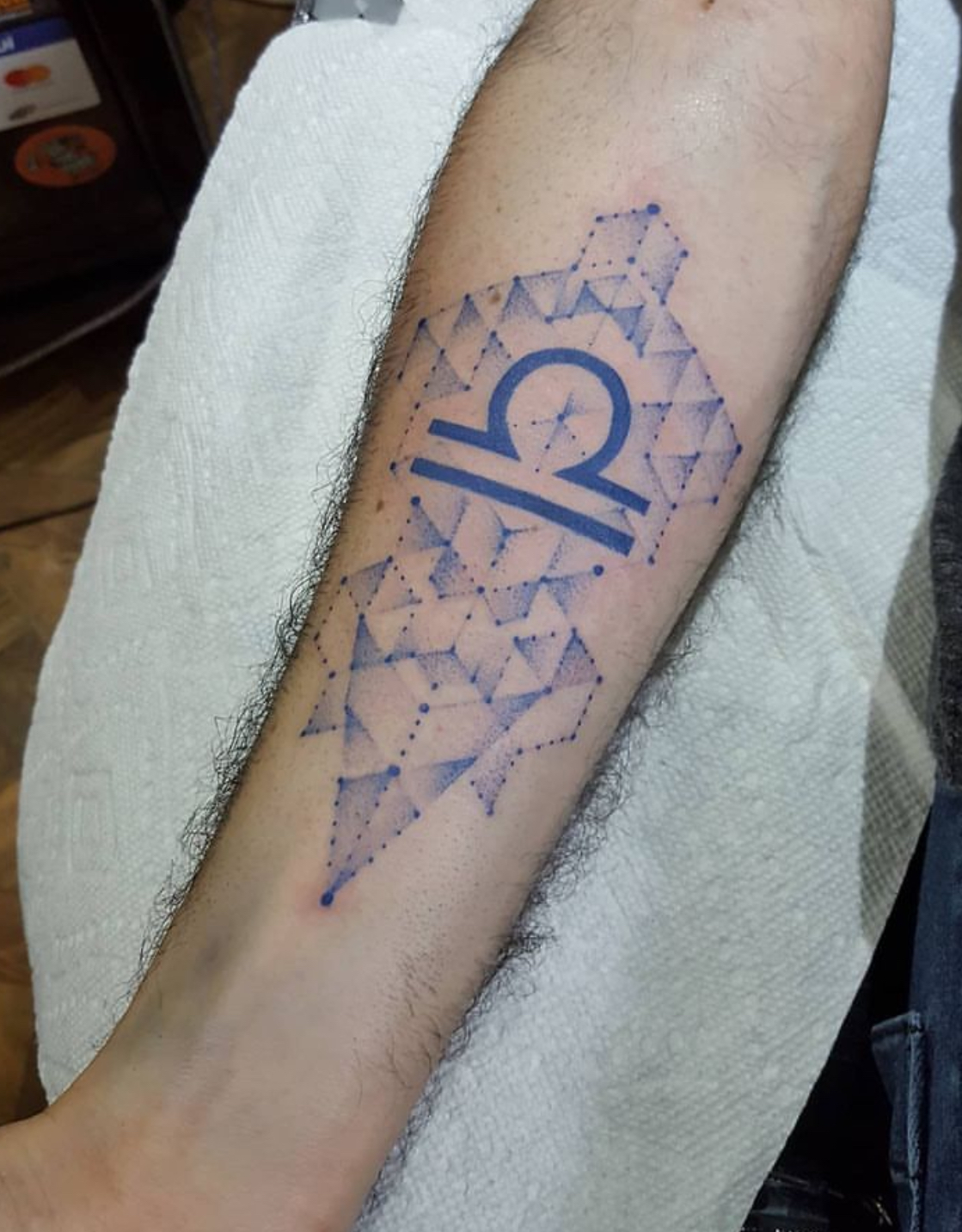 Geometric Scales Libra Tattoo Design - Astro Tattoos