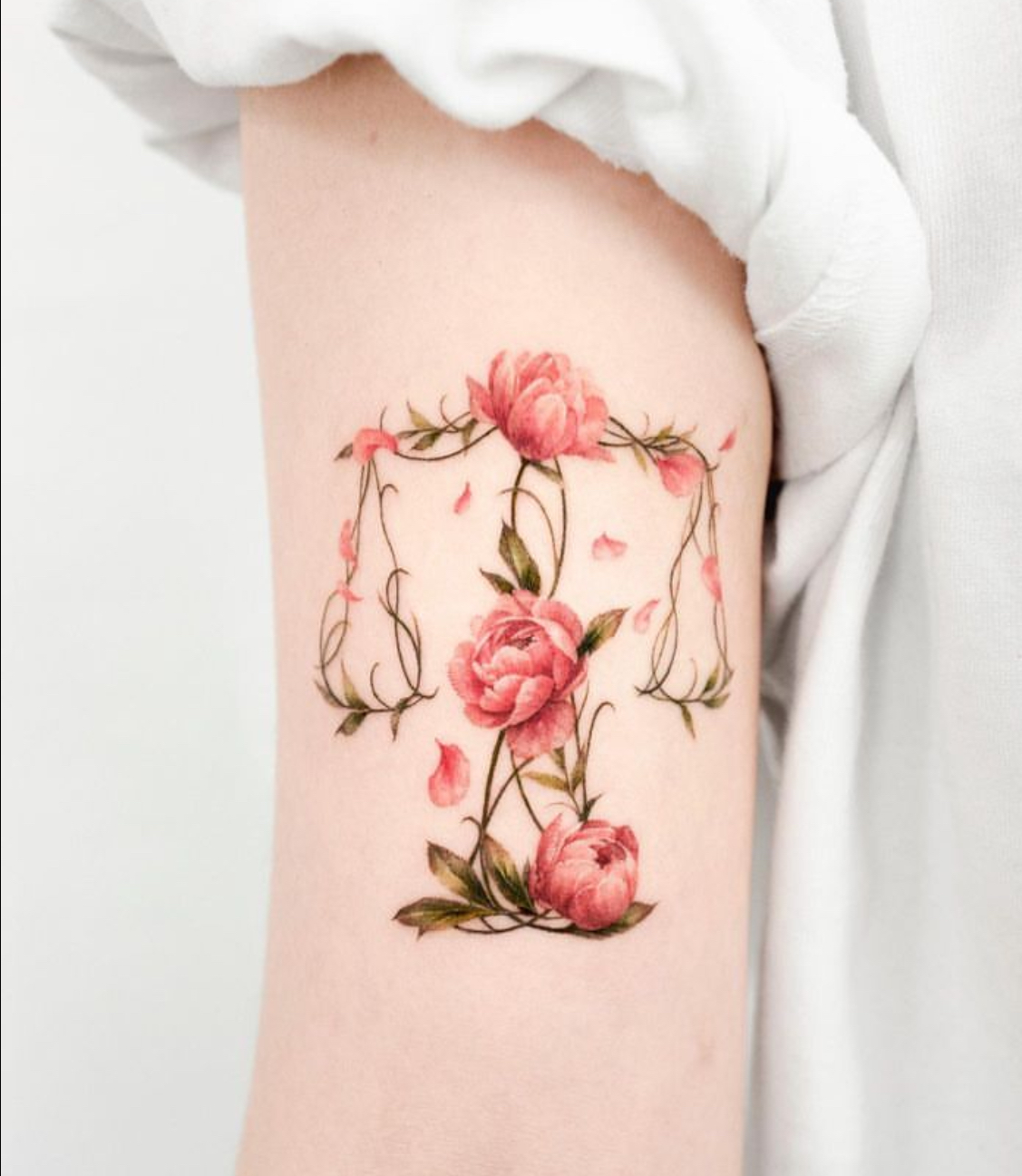 Libra Sign Balance Scale Temporary Tattoo Sticker - OhMyTat