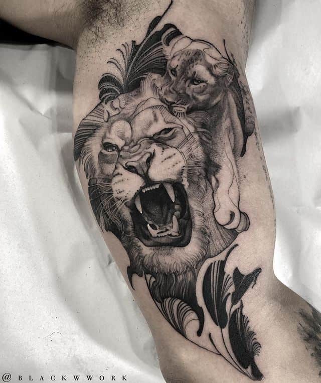 Lion Pharoah Tattoo – Starry Eyed Tattoos and Body Art Studio
