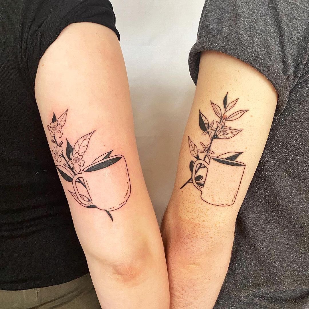 My first tattoo Coffee plant by Drae at Luckys Boston MA  Coffee tattoos  Coffee plant Tattoos